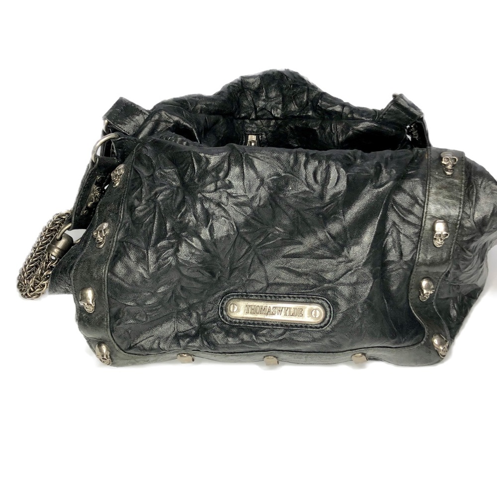 Thomas Wilde soft leather shoulder skull  tote